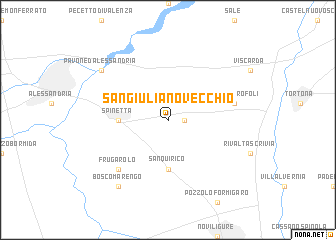 map of San Giuliano Vecchio