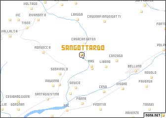 map of San Gottardo