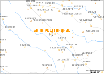 map of San Hipólito Abajo