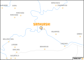 map of Sanhuashi