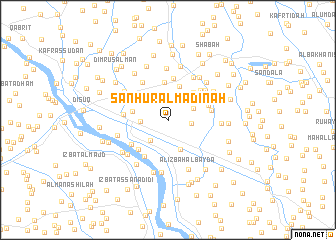map of Sanhūr al Madīnah