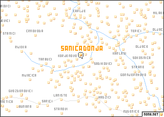 map of Sanica Donja