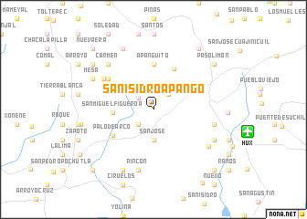 map of San Isidro Apango