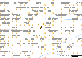 map of Sanitz
