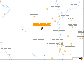 map of Sanjaedŏk