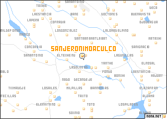 map of San Jerónimo Aculco