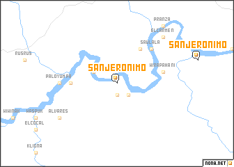 map of San Jerónimo