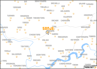 map of Sanje