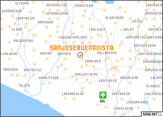 map of San José Buena Vista