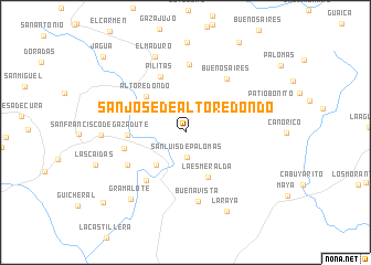 map of San José de Alto Redondo