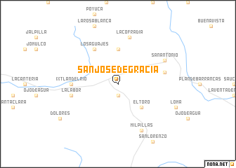 map of San José de Gracia