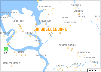 map of San José de Guaré