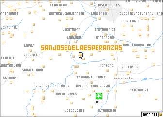 map of San José de la Esperanzas