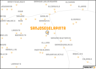map of San José de la Pinta