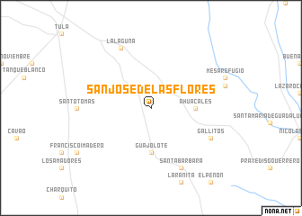 map of San José de las Flores