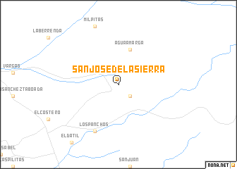 map of San José de la Sierra