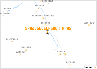 map of San José de las Montañas