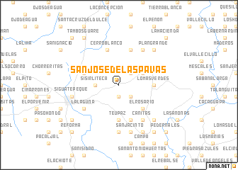 map of San José de Las Pavas