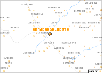 map of San José del Norte