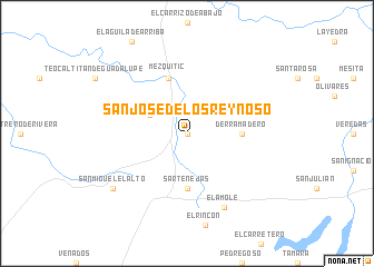 map of San José de los Reynoso