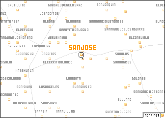 map of San José