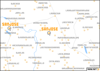 map of San José