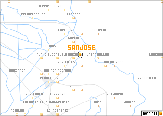 map of San José