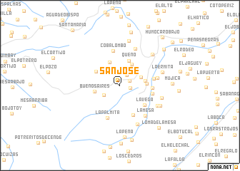 map of San José