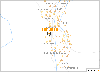 map of San José