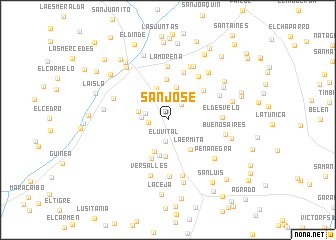 map of San José