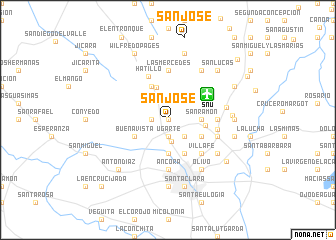 map of San José