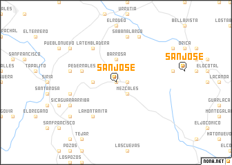 map of San José