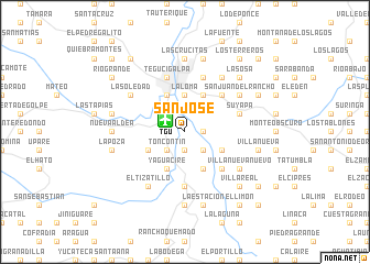 map of San José