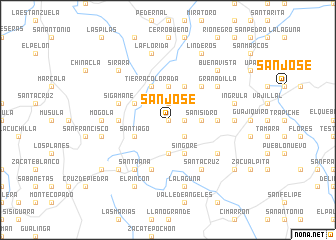 map of San José