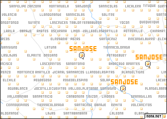 map of San José