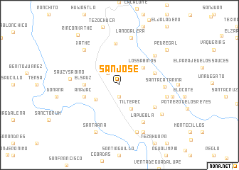 map of San José