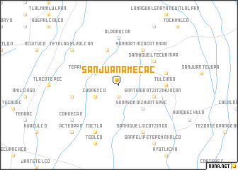 map of San Juan Amecac