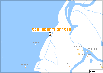 map of San Juan de La Costa