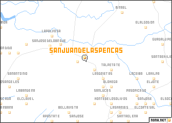 map of San Juan de Las Pencas