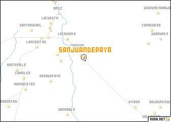 map of San Juan de Paya