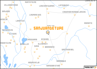 map of San Juan de Tupe
