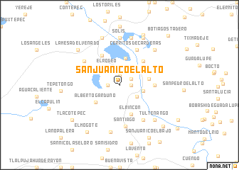 map of San Juanico El Alto