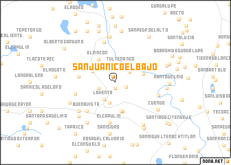 map of San Juanico El Bajo