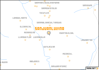 map of San Juan Luvina