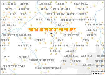 map of San Juan Sacatepéquez