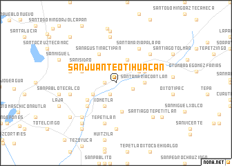 map of San Juan Teotihuacán