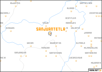 map of San Juan Tetla