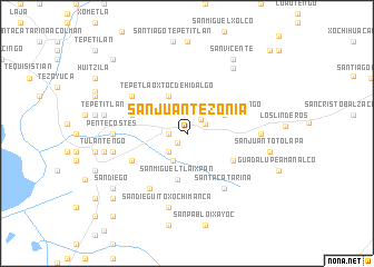 map of San Juan Tezonia