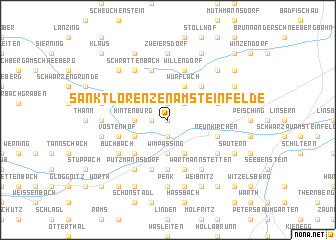 map of Sankt Lorenzen am Steinfelde