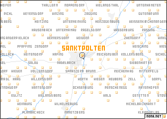 map of Sankt Pölten